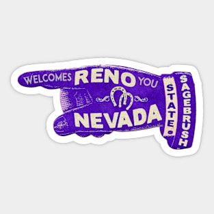 Reno Nevada Travel Good Luck Sagebrush State Lake Tahoe Sticker